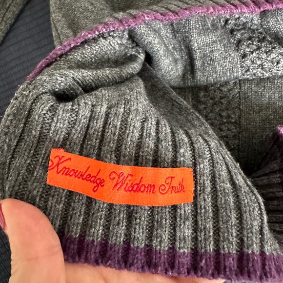 Robert Graham Gray Knit Braided Texture Men’s Sweater - Picture 4 of 9